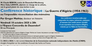 Conférence historique : la Guerre d'Algérie (1954-1962) ou l'impossible réconciliation des mémoires et Exposition