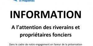 Information à l'attention des riverains et prorpiétaires fonciers